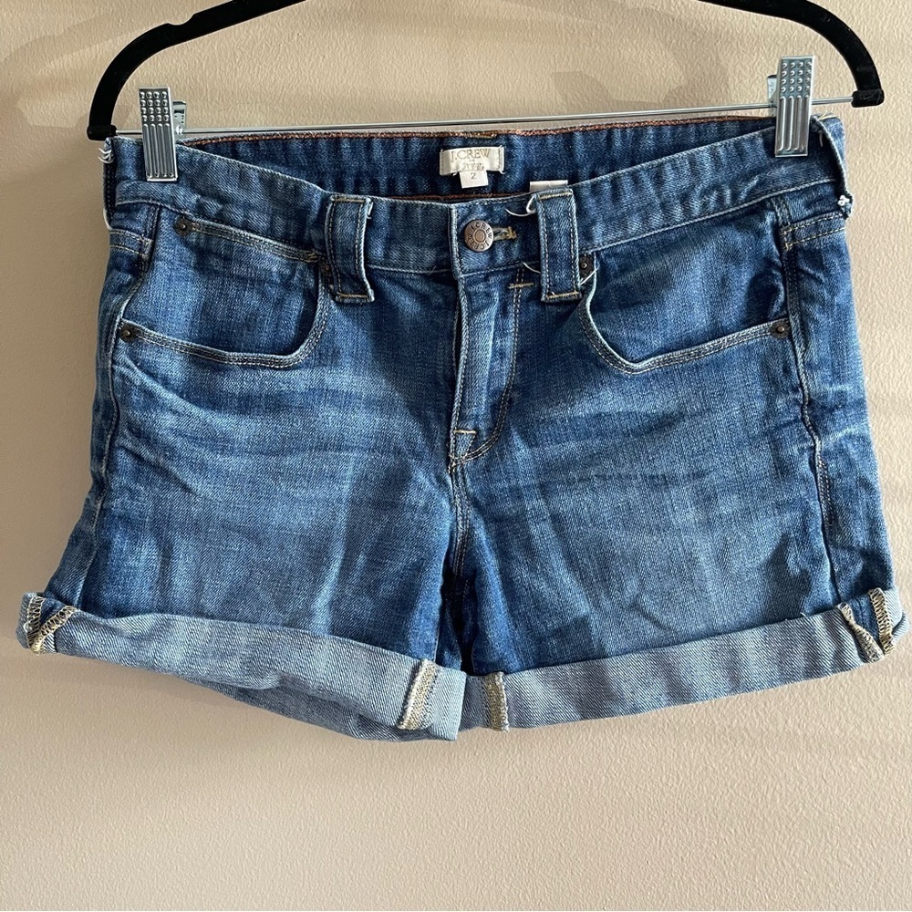 J. Crew Blue Jean Shorts with Rolled Hems